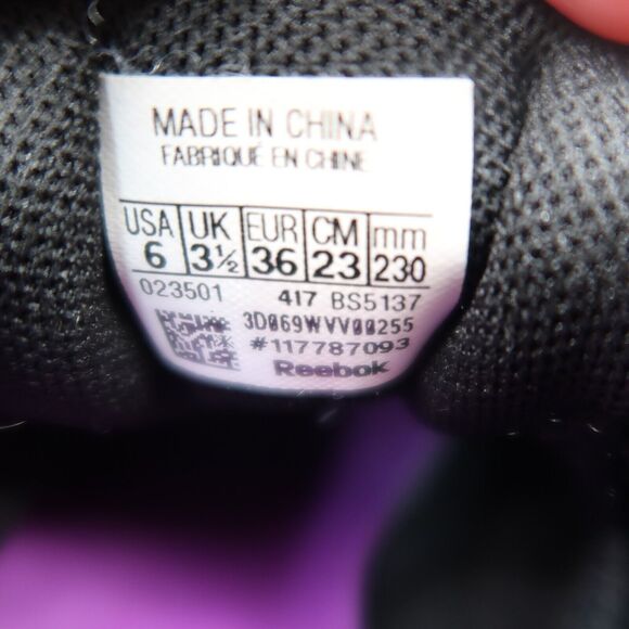 7b77343f-0877-4695-90a0-  Reebok Shoes Womens 6 Athletic Trainer Running Print Smooth Clip UltraKnit Black